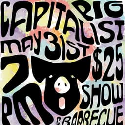 Capitalist Pig - $25 Cover includes BBQ Snacks image